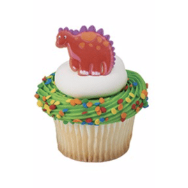 dino rood - cupcake topper/ring